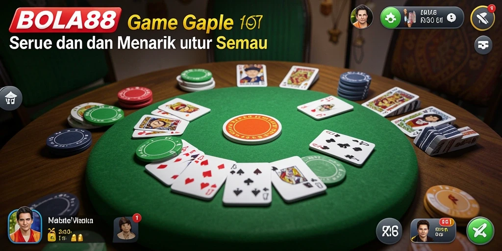 Screenshot BOLA88 menampilkan gameplay Gaple yang menarik.