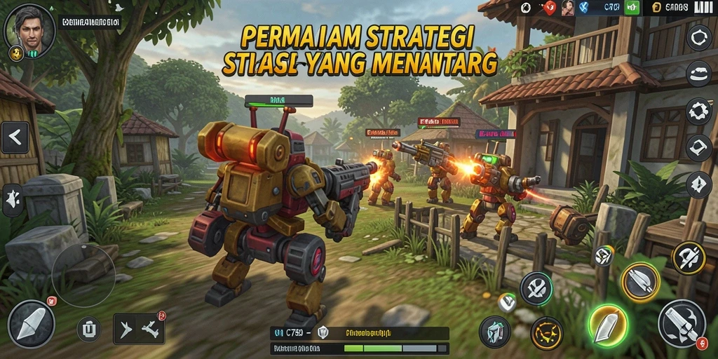 Tangkapan layar C789 menampilkan gameplay strategi yang intens.