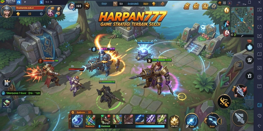 Tangkapan layar gameplay HARAPAN777 menunjukkan aksi pertempuran yang mendebarkan dalam dunia SLG.