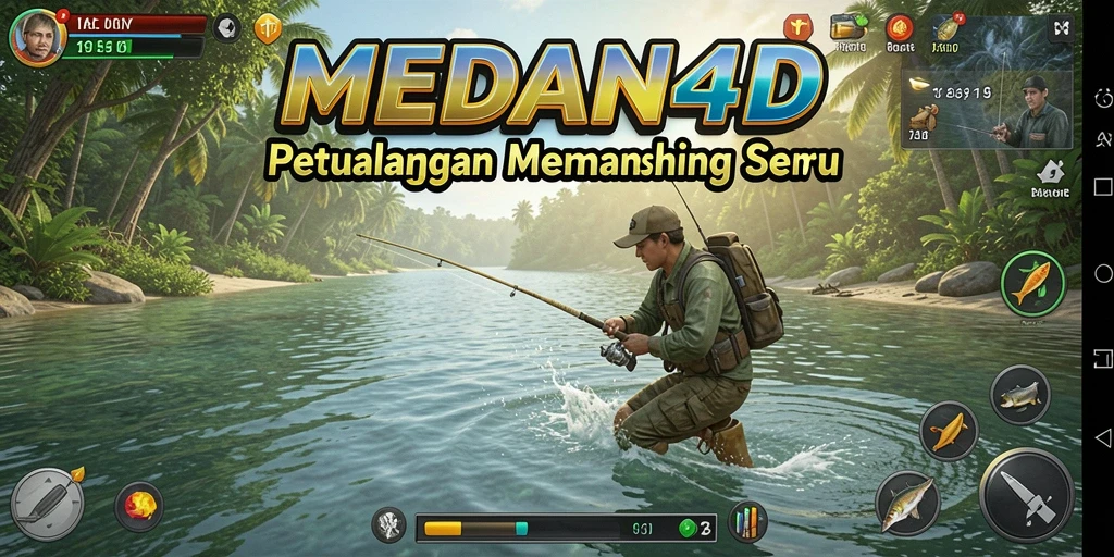 Tampilan gameplay seru saat menangkap ikan di MEDAN4D.