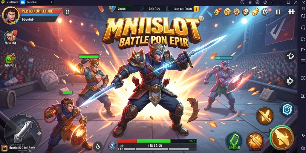Tangkapan layar game MINISLOT menampilkan aksi mendebarkan dalam pertempuran Battle Royale.