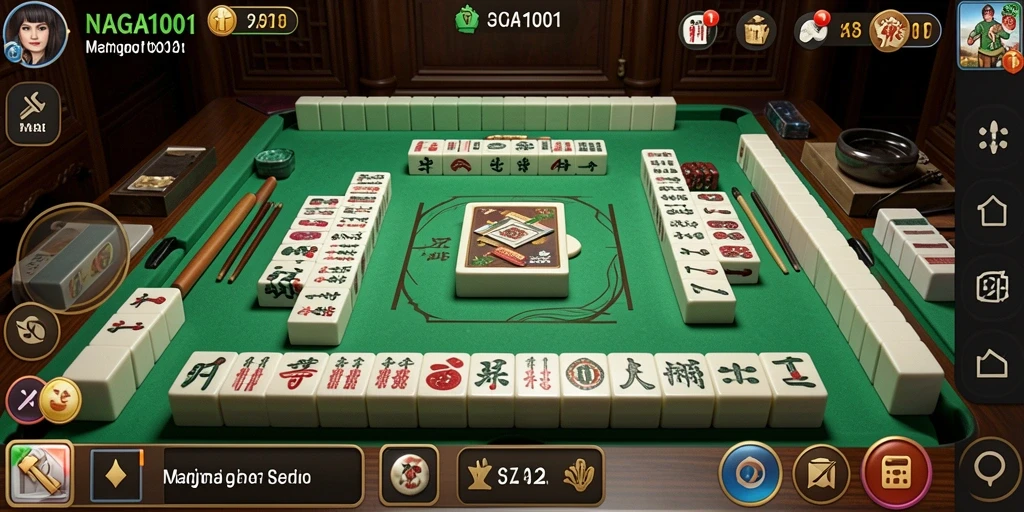 Screenshot gameplay NAGA1001 menampilkan tantangan Mahjong yang menarik.