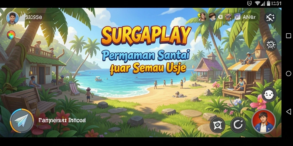 Gameplay SURGAPLAY yang ceria dan seru untuk semua usia.